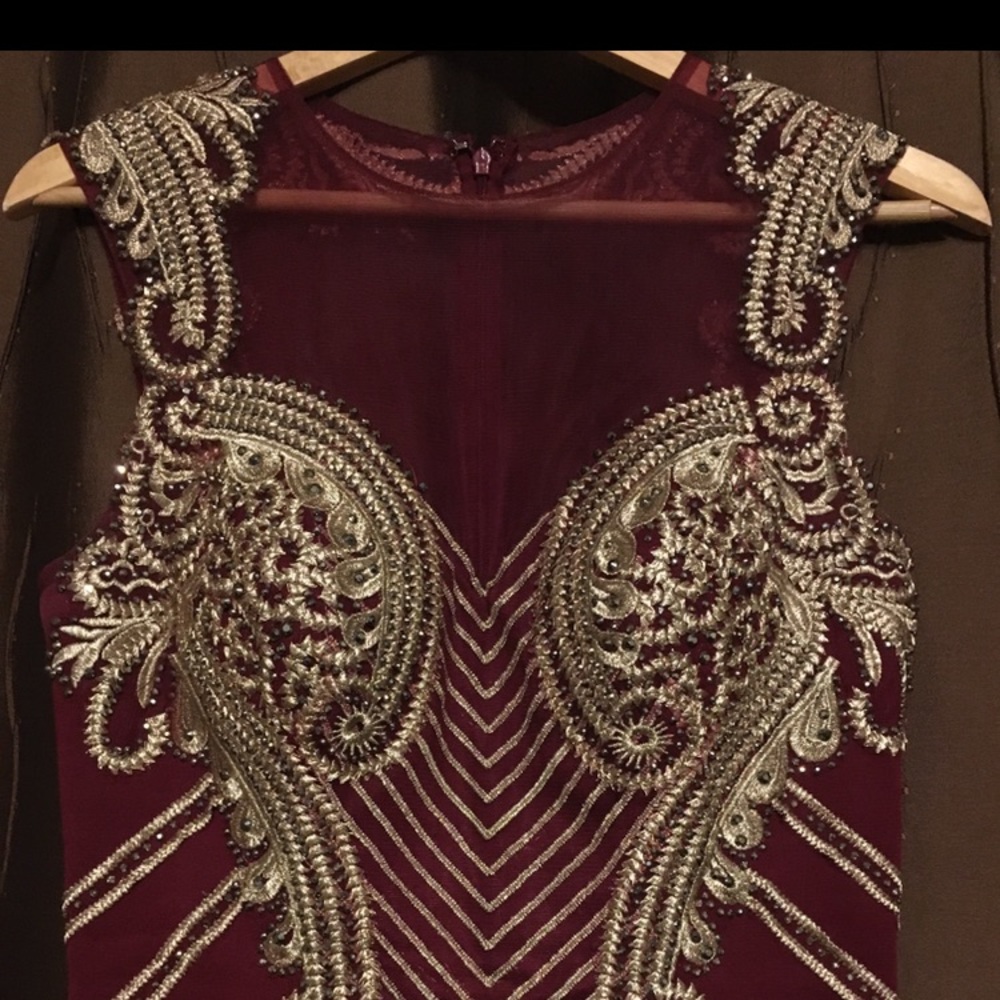 Stunning Abby Paris Burgundy Gown